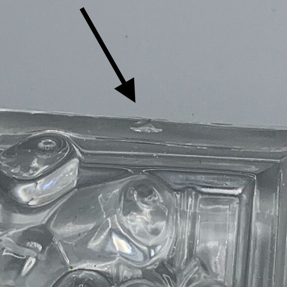 Vtg Gorham Crystal Teddy Bear Christmas Tree Ornament Red Ribbon Germany C1316 - Picture 5 of 8